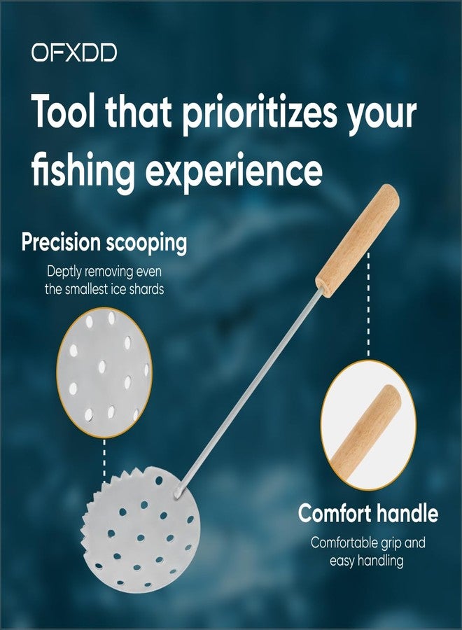 OFXDD Ice Fishing Skimmer - Pack of 2 - Metal Ice Scoop - Ice Fishing Scooper Ice Ladle - Image 5