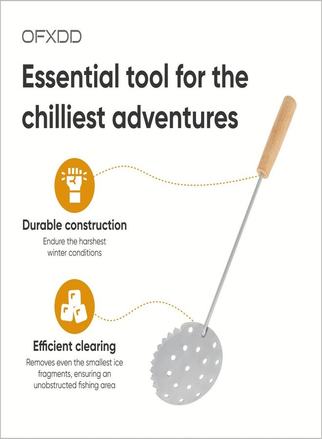 OFXDD Ice Fishing Skimmer - Pack of 2 - Metal Ice Scoop - Ice Fishing Scooper Ice Ladle - Image 4