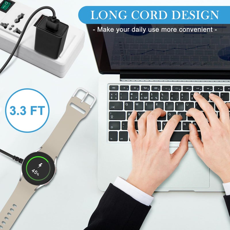EGK Magnetic Charger for Samsung Galaxy Watch Ultra/FE/8/8 Classic/7/6/6 Classic/5/5 Pro/4/4 Classic/3/Active 2/Active with Fast Charging Cable (1 m) - Image 4