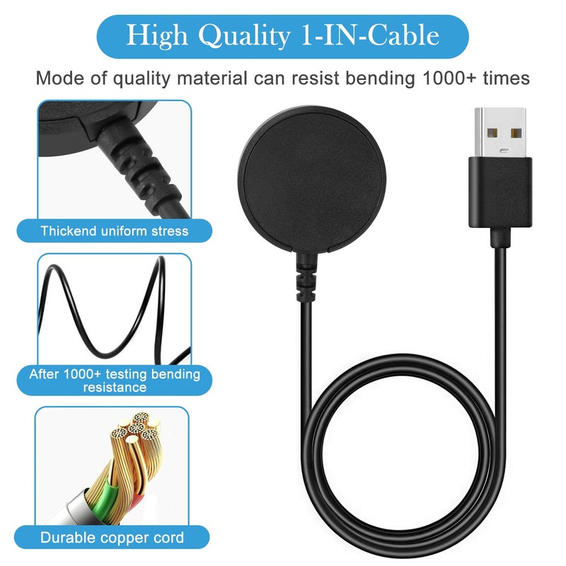 EGK Magnetic Charger for Samsung Galaxy Watch Ultra/FE/8/8 Classic/7/6/6 Classic/5/5 Pro/4/4 Classic/3/Active 2/Active with Fast Charging Cable (1 m) - Image 2