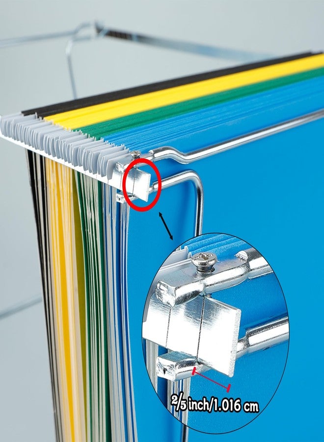 YNXPTBNC Heavy Duty Steel Hanging File Frame for Documents and Folders, Letter Size Hanging File Folder Frame, Adjustable Length 10'' to 18'', 2 Packs - Image 4