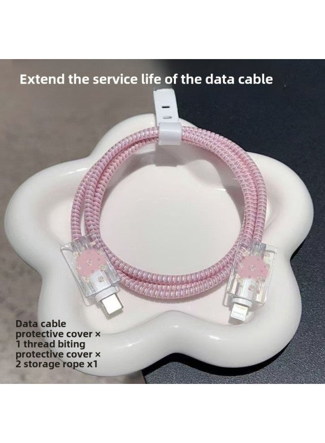 Suitable For Apple 20w Charging Head Protective Sleeve Fast Charging Charger Head Sleeve 18w Transparent Protective Shell Thread Biter Suit-Specifications:Kitty Cat  - Image 2