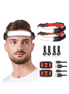 ZLH HITY Rechargeable Headlamp 2 Pack, 1000 Lumen 230° Wide Beam Headlamp with 3 Modes, Super Bright LED Headlamp, Lightweight Illumination Head Lamp with Red Taillight for Hiking, Running, Fishing, Camping  - Image 1