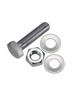 Generic 12 pcs Hex Head Screw Bolts Nuts & Washers Fully Thread GI Plain Finish Bolt Set. (10, 16MM)  - Image 2