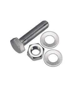 Generic 12 pcs Hex Head Screw Bolts Nuts & Washers Fully Thread GI Plain Finish Bolt Set. (10, 16MM)  - Image 3