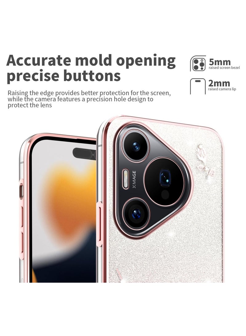 عام غطاء واقي متوافق مع هاتف Huawei Pura 80 Ultra - غطاء TPU مرن مضاد للصدمات، غطاء مذهب لامع بمظهر متقن، غطاء براق - Image 5