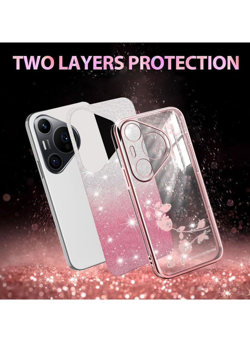 عام غطاء واقي متوافق مع هاتف Huawei Pura 80 Ultra - غطاء TPU مرن مضاد للصدمات، غطاء مذهب لامع بمظهر متقن، غطاء براق - Image 2