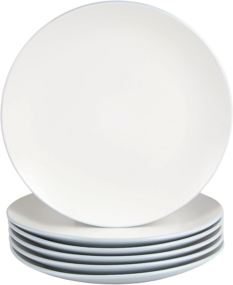 10 Strawberry Street Two Tone Coupe 105 Dinner Plate Set Of 6 BlueWhite - Image 1