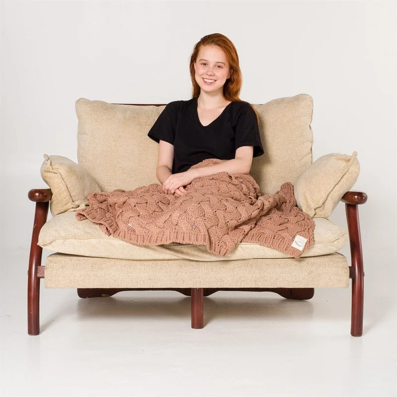 Miespiga Serenita Hair Knitted Knitwear Blanket