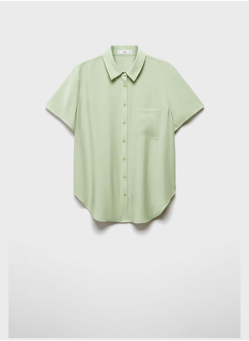 MANGO - Pocket Detail Button Down Shirt - Image 1