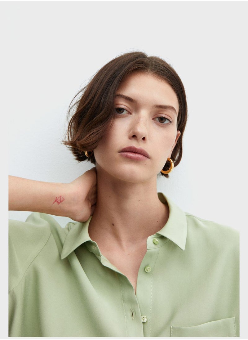 MANGO - Pocket Detail Button Down Shirt - Image 1