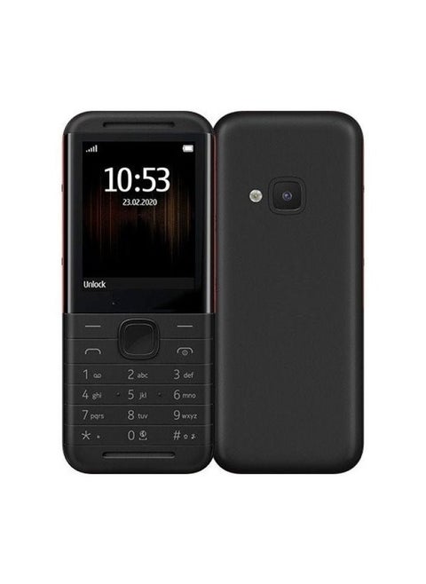 Outstanding user experience: 5310 Dual SIM 4G phone with powerful performance, spacious storage, and black and red design