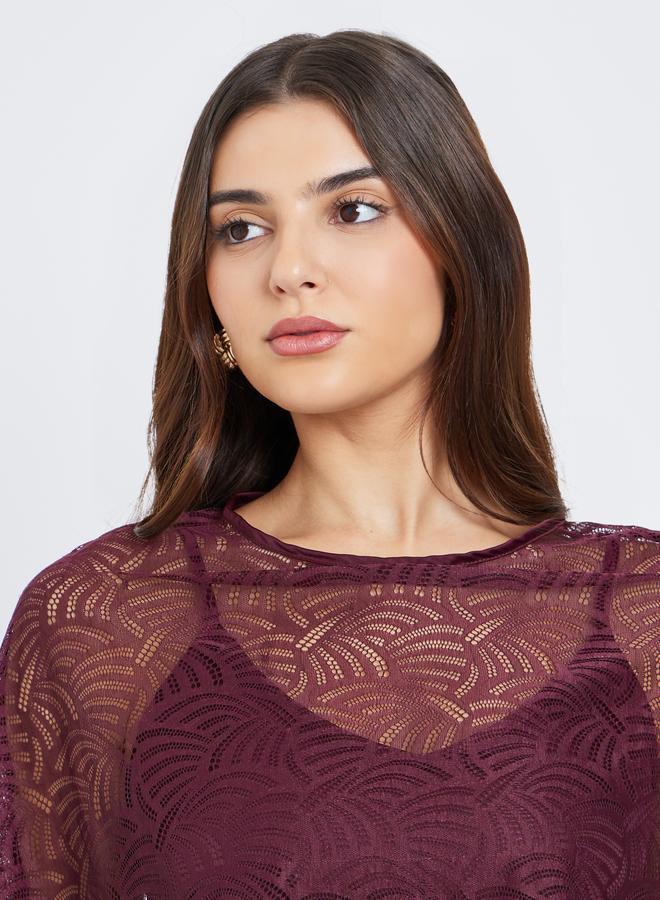 ستايلي فستان طويل بتفاصيل دانتيل - Image 4