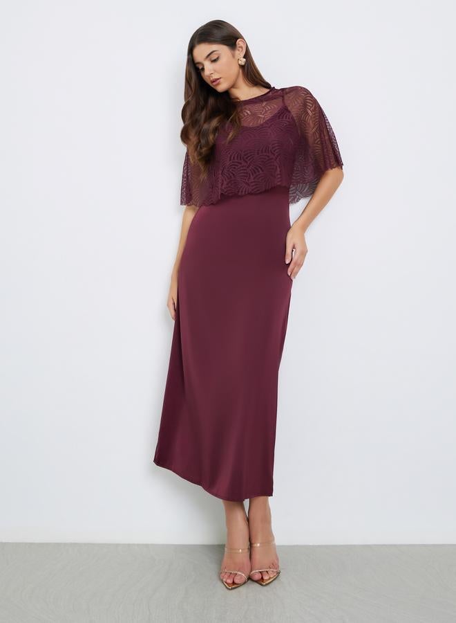 ستايلي فستان طويل بتفاصيل دانتيل - Image 3