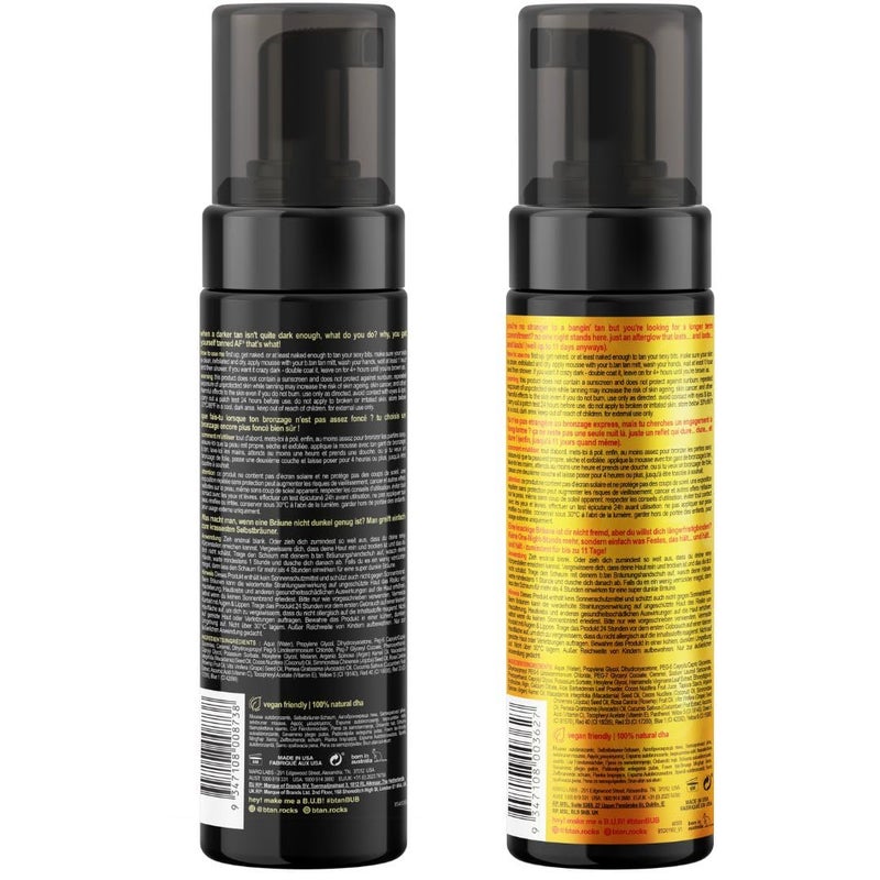 b tan b.tan Dark & Long Lasting Self Tan Kit | Besties Bundle - Dark Tanning Mousse Duo with Mitt Applicator Glove, 1 Hour Express, Fast Sunless Tanner, Face & Body, No Fake Tan Smell, Vegan & Cruelty Free - Image 2