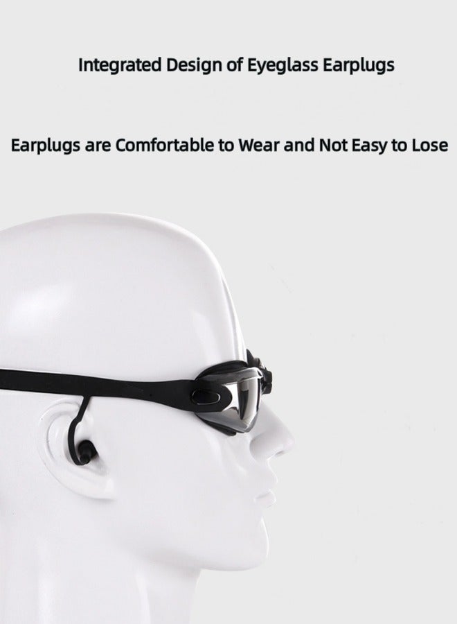 Swimming Kit | Electroplated Swimming Goggles - Cap - Earplugs - Nose clip | Comfortable Adjustable Anti Fog UV Protected lenses | For Adults or Kids Men or Women | No Leaking | Blue - Image 5