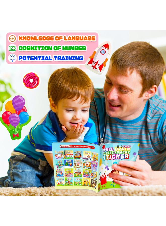 Bluejw Selling 20 Copies Of Whole Brain Development Thinking Training Sticker Book Children's Educational Stickers Hands-on Brain Children's Enlightenment - Image 5