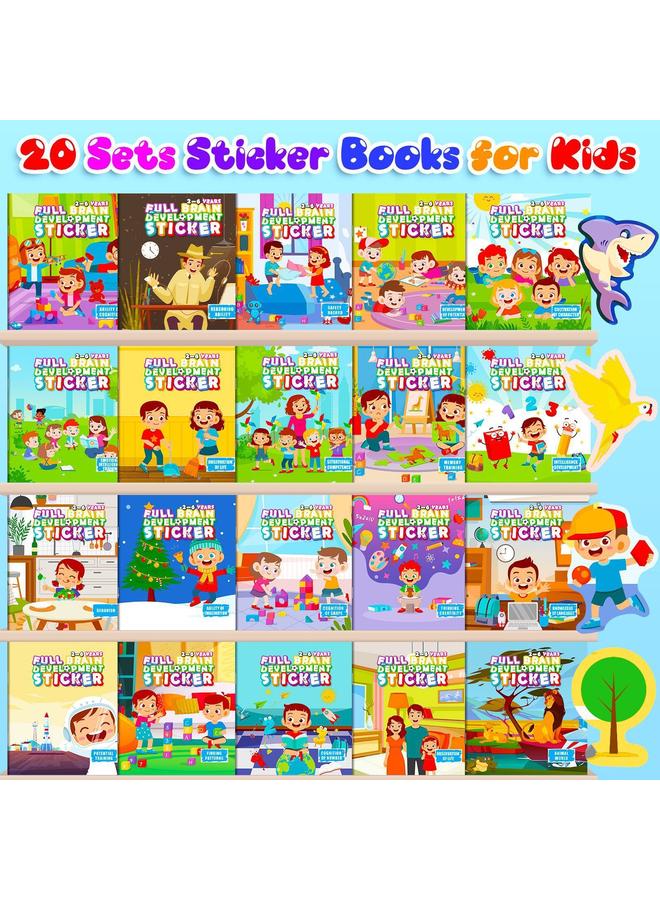 Bluejw Selling 20 Copies Of Whole Brain Development Thinking Training Sticker Book Children's Educational Stickers Hands-on Brain Children's Enlightenment - Image 1