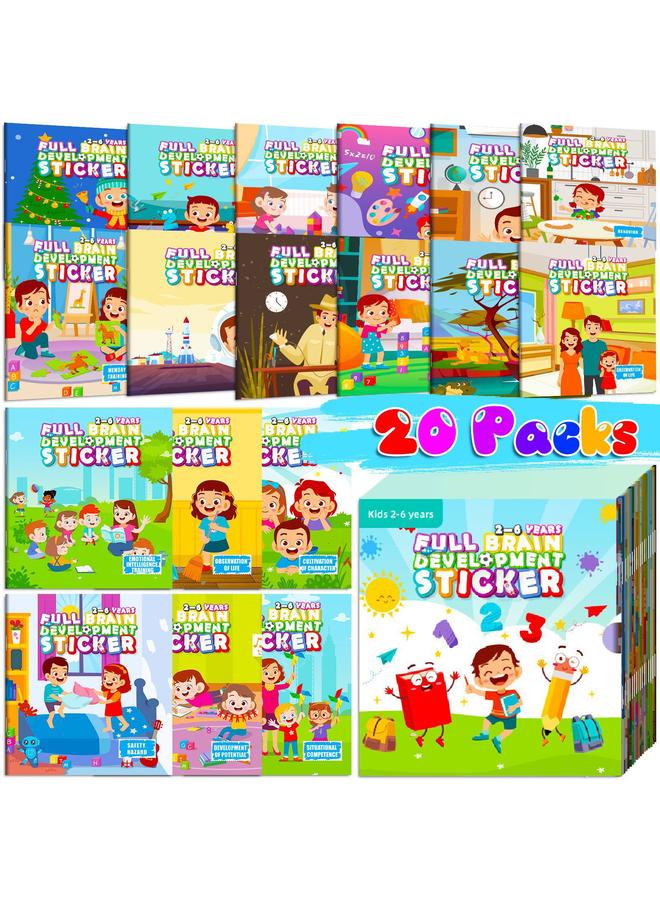 Bluejw Selling 20 Copies Of Whole Brain Development Thinking Training Sticker Book Children's Educational Stickers Hands-on Brain Children's Enlightenment - Image 2