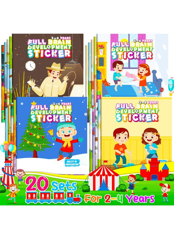 Bluejw Selling 20 Copies Of Whole Brain Development Thinking Training Sticker Book Children's Educational Stickers Hands-on Brain Children's Enlightenment - Image 3