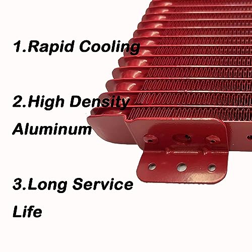 OVANOH Low Pressure Drop Transmission Oil Cooler 40k Transmission Oil Cool Compatible For Heavy Duty 40,000 GVW Max Low Mounting Hardware Towing Applications and Advanced Cooling Protection LPD47391 - Image 4