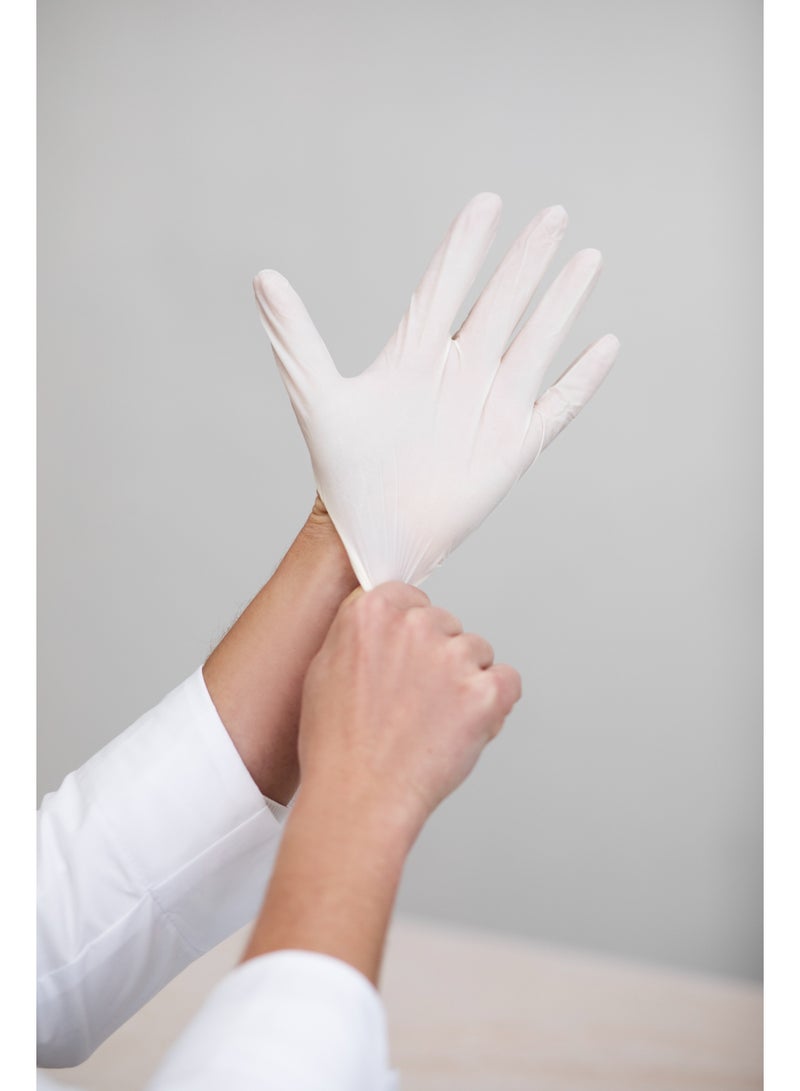 White Nitrile Gloves Disposable – Medical & Food Safe – Powder Free – Latex Free – Examination Gloves – 100 Count