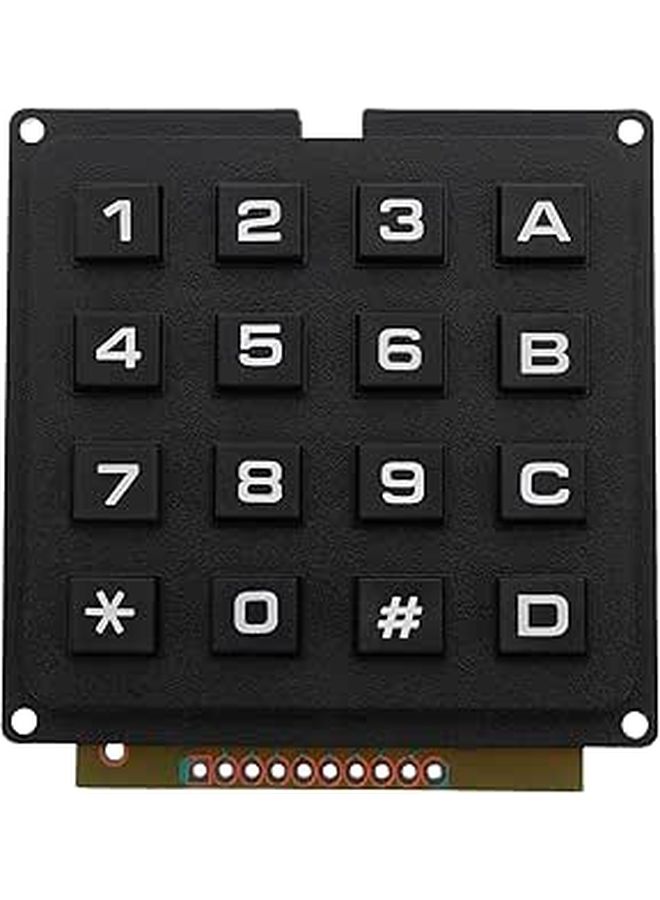 4x4 16 Key Matrix Microcontroller Keypad Module with Tactile Array Switches for Industrial Control and Computer Programming Applications Gray - Image 1