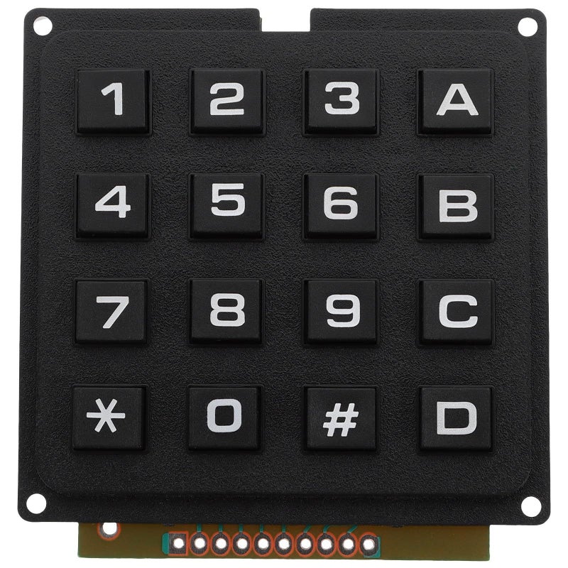 4x4 16 Key Matrix Microcontroller Keypad Module with Tactile Array Switches for Industrial Control and Computer Programming Applications Gray - Image 2