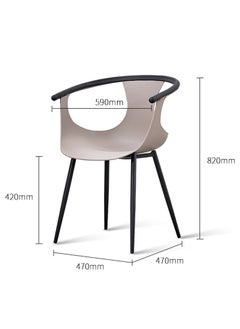 LANNYHOME Jeffcoco Furniture Leisure Chair For Lounge,Dining desk chair Beige 1 pcs  - Image 2