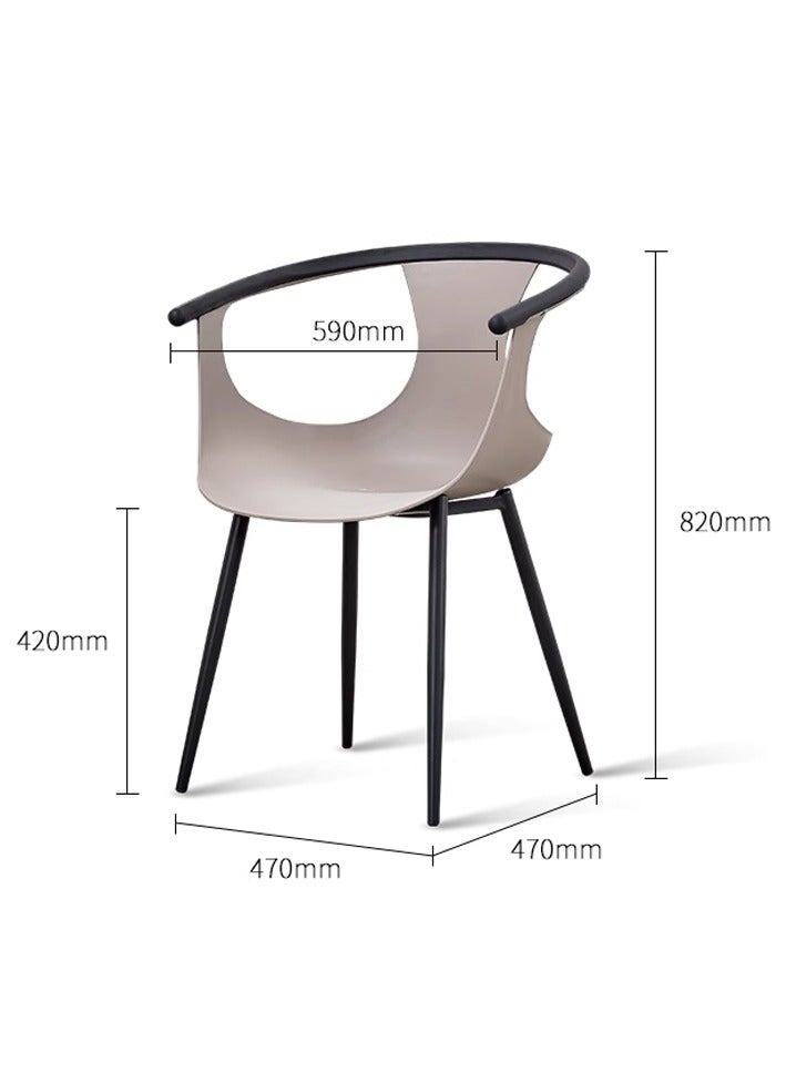 LANNYHOME Jeffcoco Furniture Leisure Chair For Lounge,Dining desk chair Beige 1 pcs  - Image 2