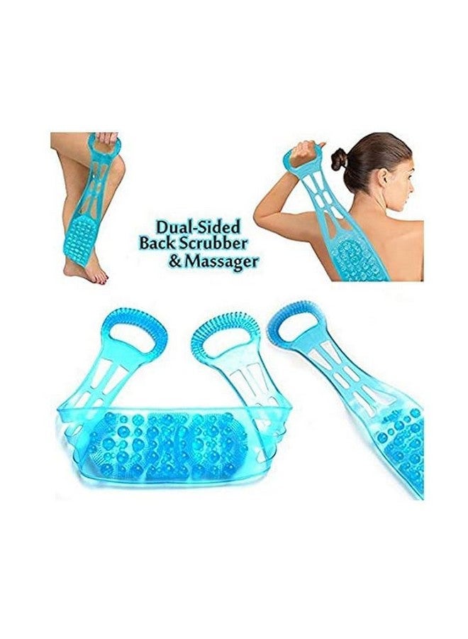 VENJA (LABEL) Venja Full Body Silicon Massage Brush Wash Foot Dual Sided Back Scrubber Silica Gel Sole Cleaner Shower Bath Belt Women & Men (MultiColor) - Image 5
