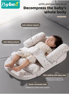 Bybeo Baby Crib Wedge Pillow, Newborn Feeding Pillows, Nursing Pillow for Breastfeeding, Anti- Roll Baby Side Sleeper, Baby Sleeping Wedge,  Milk Pillow With Adjustable Height for Newborns Infants  - Image 4
