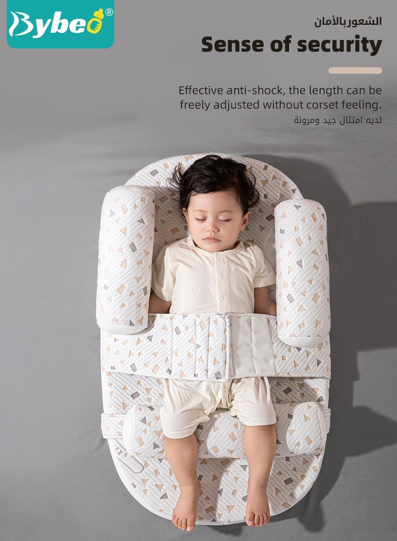 Infant Nursing Pillow, Baby Crib Wedge Pillow, Newborn Feeding Pillows for Breastfeeding, Anti- Roll Baby Side Sleeper, Baby Sleeping Wedge, Milk Pillow With Adjustable Height for Newborn