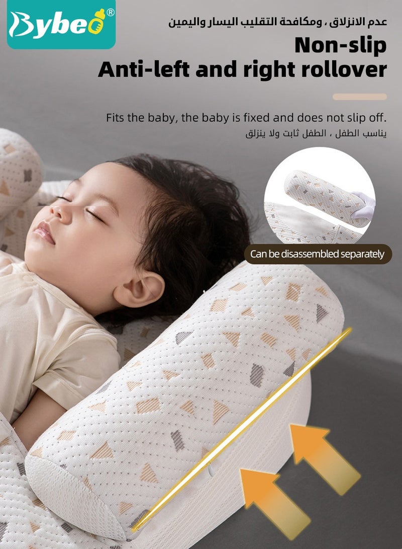 Infant Nursing Pillow, Baby Crib Wedge Pillow, Newborn Feeding Pillows for Breastfeeding, Anti- Roll Baby Side Sleeper, Baby Sleeping Wedge, Milk Pillow With Adjustable Height for Newborn