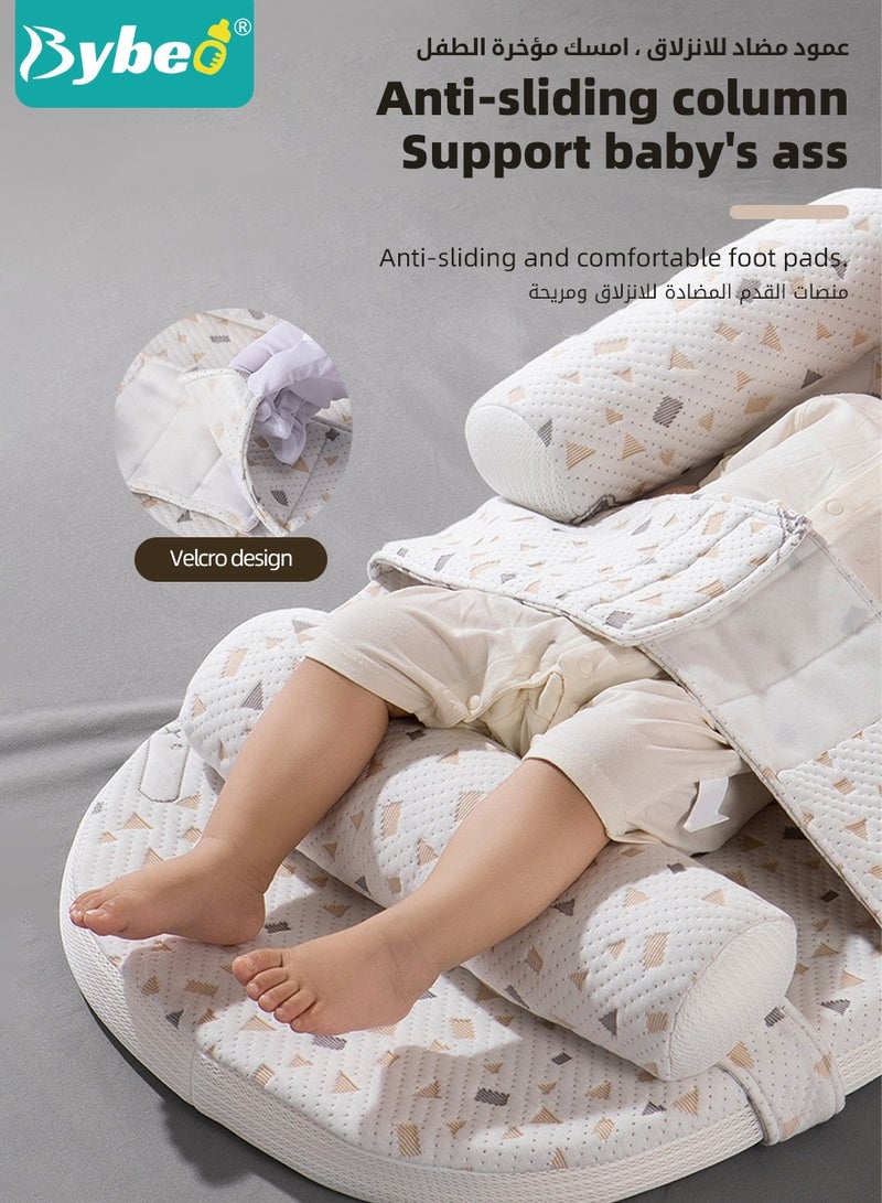 Infant Nursing Pillow, Baby Crib Wedge Pillow, Newborn Feeding Pillows for Breastfeeding, Anti- Roll Baby Side Sleeper, Baby Sleeping Wedge, Milk Pillow With Adjustable Height for Newborn