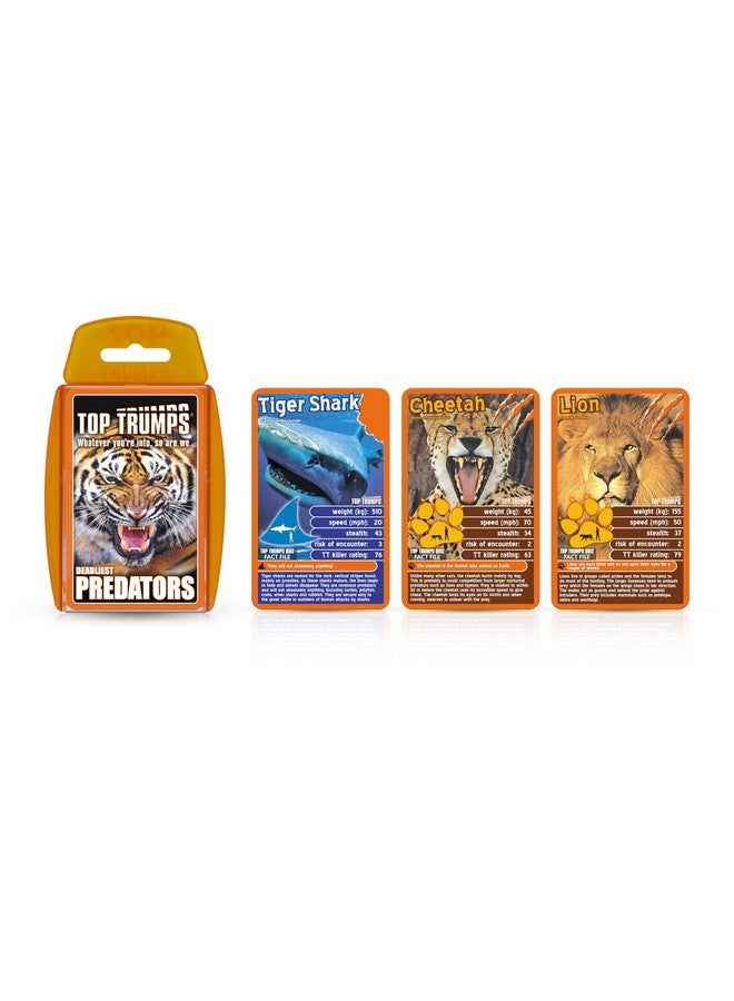Top Trumps Top Trumps Card Game Predators - Family Games for Kids and Adults - Learning Games - Kids Card Games for 2 Players and More - Kid War Games - Card Wars - for 6 Plus Kids - Image 1