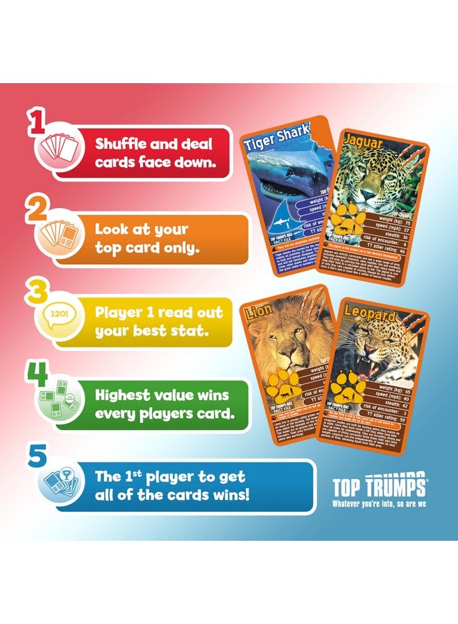 Top Trumps Top Trumps Card Game Predators - Family Games for Kids and Adults - Learning Games - Kids Card Games for 2 Players and More - Kid War Games - Card Wars - for 6 Plus Kids - Image 3