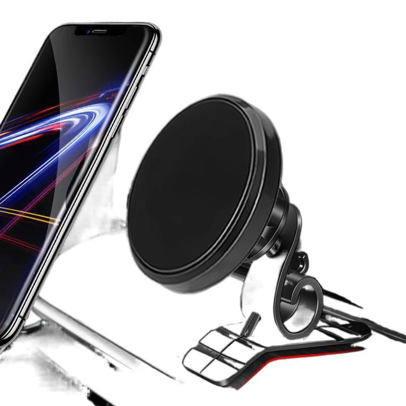 AD Black Magnetic Car Phone Holder for Universal Fit - Image 1