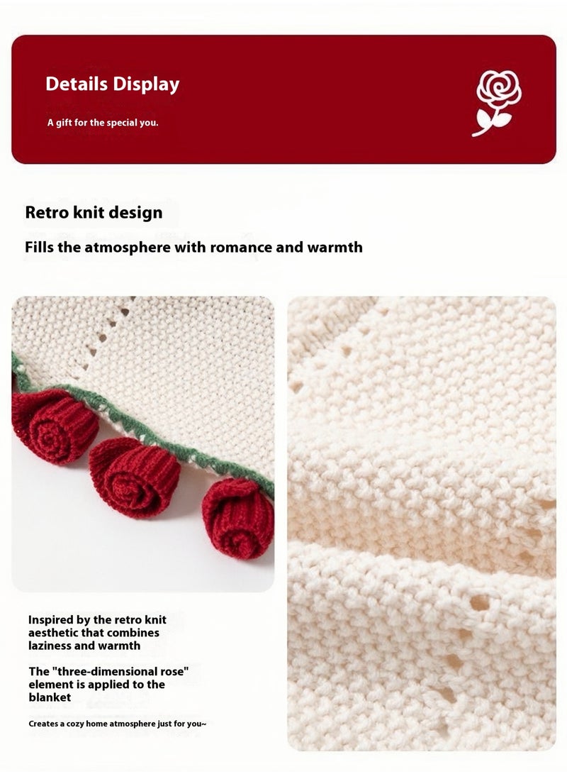 DIY Hand-woven Rose Blanket - 99 Red Roses - Home/Office/Car - Image 5