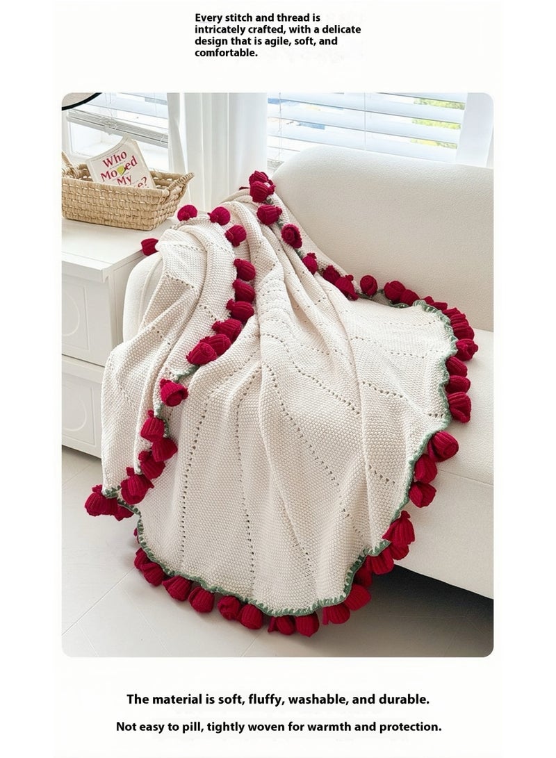 DIY Hand-woven Rose Blanket - 99 Red Roses - Home/Office/Car - Image 3