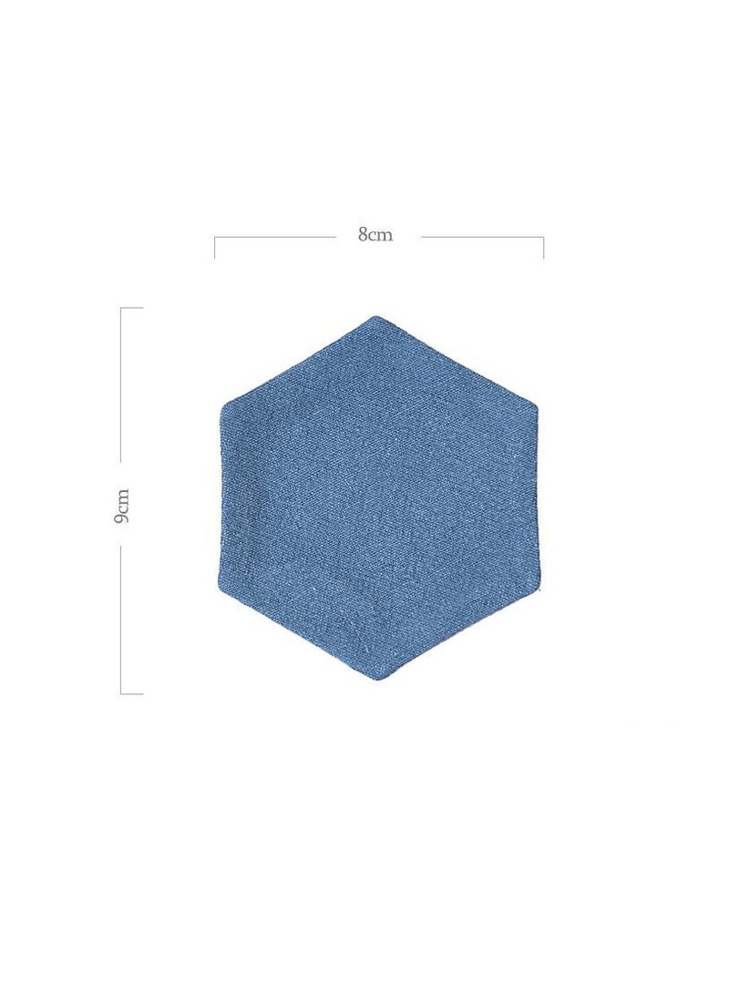Y&D Chinese Style Cotton Linen Retro Water Absorbing Double Layer Thickened Cup Holder Fabric Embroidered Tea Cup Pad Fabric Art Cup Pad  - Image 2
