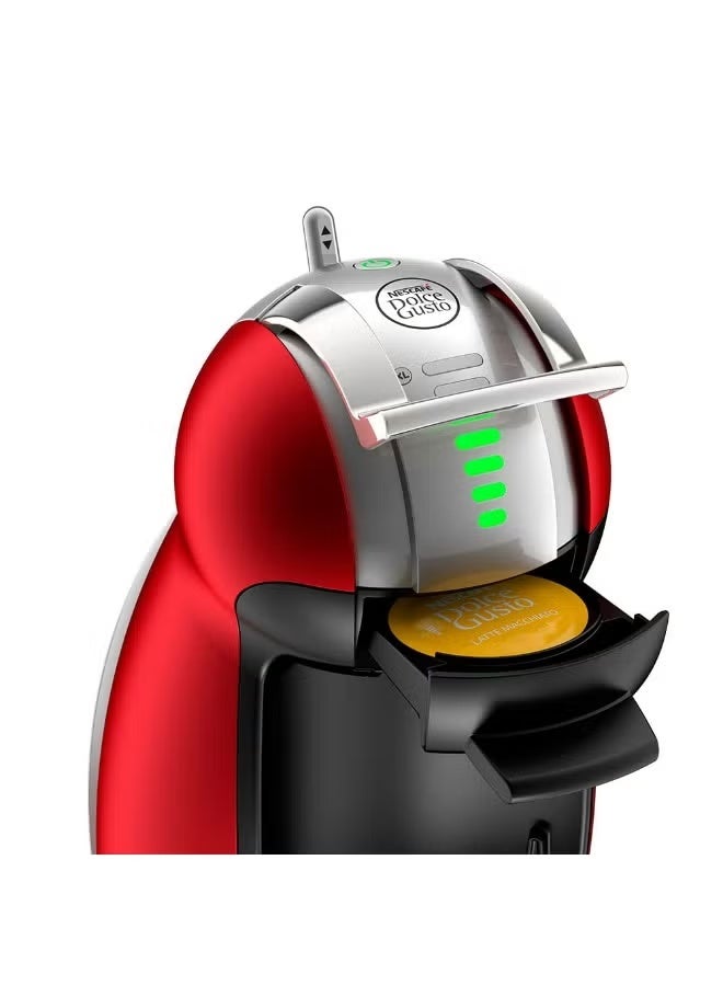 دولسي قوستو ماكينة قهوة كبسولات أوتوماتيكية NESCAFÉ DOLCE GUSTO من ديلونجي GENIO 2 بقوة مضغطة تصل إلى 15 بار، لصنع كابتشينو، غراند، شاي، شوكولاتة ساخنة وإسبريسو، موديل EDG465.R باللون الأحمر - Image 3