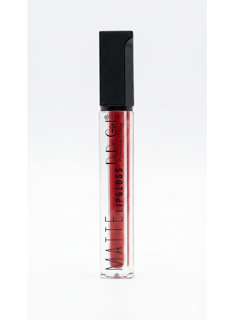 Long-lasting velvet matte lip gloss, shade 06, non-glossy liquid, waterproof with a creamy formula enriched with shea butter and beeswax, intense color and high durability, does not dry out the lips, safe for daily use