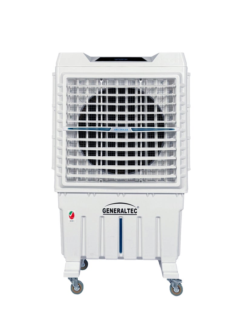 Generaltec Air Cooler with Remote Control 10000m³/H – 80L Large Water Tank, Desert Air Cooler, Ice Chamber, Low Power 480W, Air Cooler for Home & Outdoor Use 35–65m² | Model GAC1000R | 1 Year Warranty 80 L 480 W GAC1000R white - Image 1