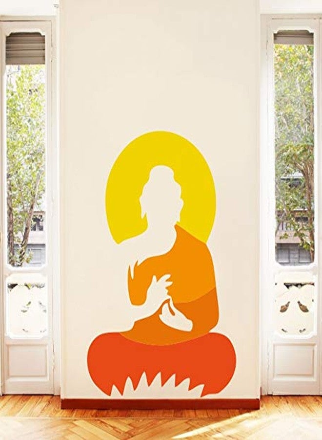 Sticker Studio Lord Buddha PVC Vinyl,Wall Sticker for Home Decor - Ideal for Living Room, Bedroom, Hall, Kids Room, Play Room (Size -45 cm x 45 cm) (Buddha (-58 CMX 40 CM)) - Image 1