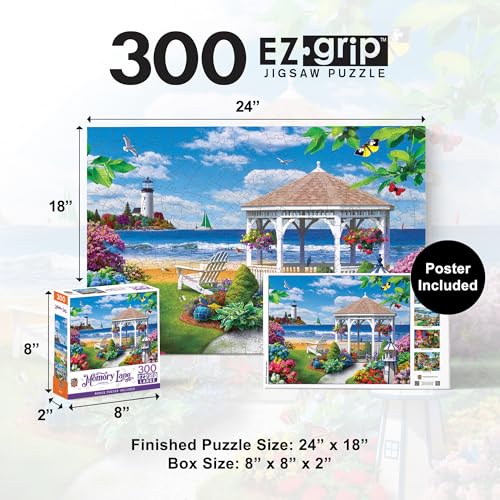 Masterpieces 300 Piece EZ Grip Jigsaw Puzzle Oceanside View 18x24 - Image 5