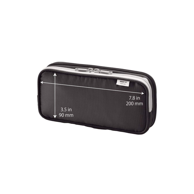 LIHITLAB LIHIT LAB Double Pen Case, Large, 4.1 x 8.7", Blue (A7661-8) - Image 3