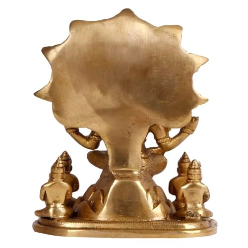 Kartique Brass Dakshinamurthy Shiva as a guru Teacher of All Types of Knowledge Statue Height 9 Inches - Image 5