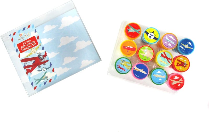 TINYMILLS 12 Pcs Airplane Stamp Kit for Kids - Image 3
