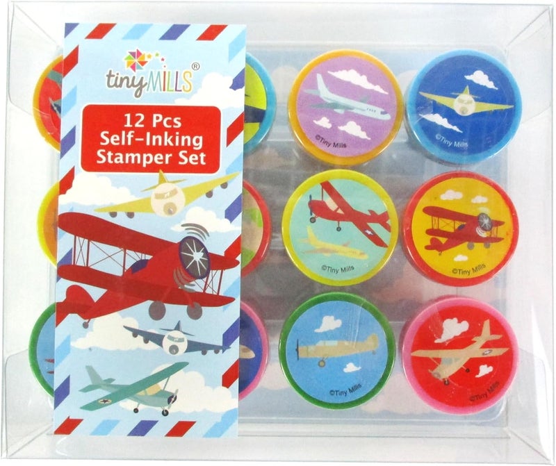 TINYMILLS 12 Pcs Airplane Stamp Kit for Kids - Image 2